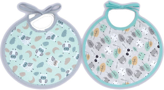 X-treme Baby Waterproof Bib Plastic with Lace Band Turquoise 2pcs