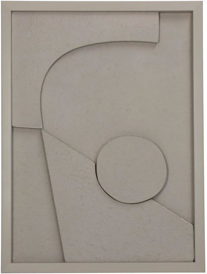 ArteLibre Wanddekoration Kal Beige aus Papier 30x3x40cm