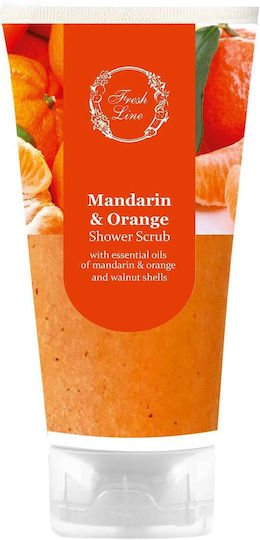 Fresh Line Shower Scrub Σώματος Mandarin & Orange 150ml