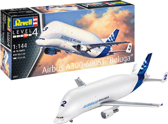 Revell Airbus A300-600ST Beluga Φιγούρα Μοντελισμού Αεροπλάνο Λευκή 78 Κομματιών σε Κλίμακα 1:144 38.2x31.6εκ.