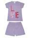 Pretty Baby Kids Pyjamas Summer Cotton Lilac