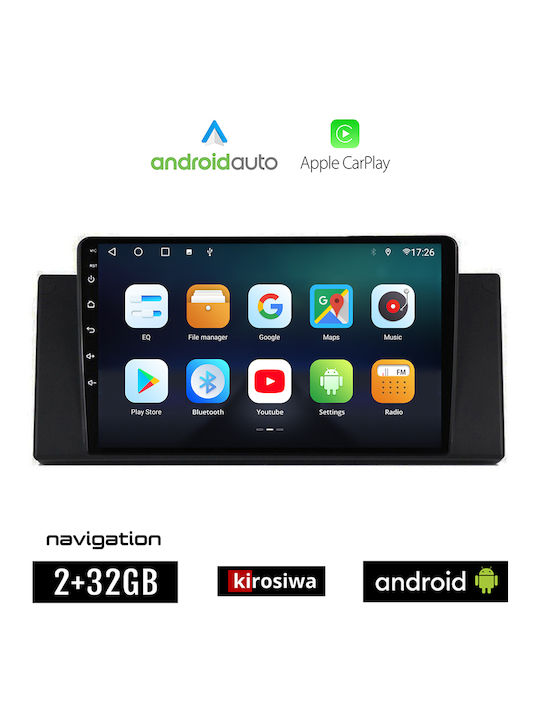 Kirosiwa Car Audio System for BMW X5 (E53) / X5 Ford Ranger 1999-2006 (Bluetooth/USB/AUX/WiFi/GPS/Apple-Carplay/Android-Auto) with Touch Screen 9"