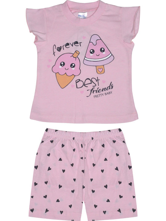 Pretty Baby Kids' Pajamas Summer Pink
