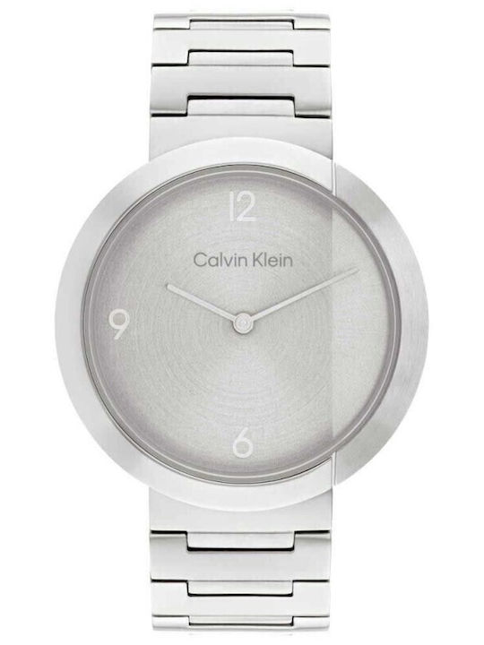 Calvin Klein Eccentric Damenuhr 38mm Batterie mit Silber rostfreiem Stahlarmband