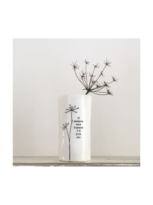 Synchronia Decorative Vase If Mothers Were Flowers White 5x5x9cm