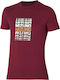 Sportliches T-Shirt Burgundisch