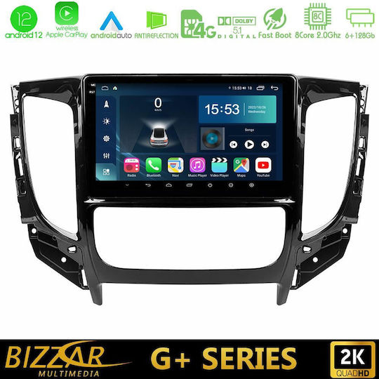 Bizzar Car Audio System for Fiat Fullback Mitsubishi L200 2015-2019 with A/C (Bluetooth/USB/WiFi/GPS/Apple-Carplay/Android-Auto) with Touch Screen 9"