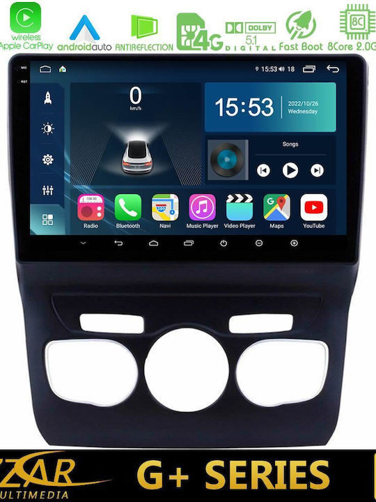 Bizzar Car Audio System for Citroen C4 / DS4 2011-2018 (Bluetooth/USB/WiFi/GPS/Apple-Carplay/Android-Auto) with Touch Screen 10"