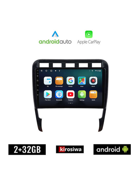 Kirosiwa Sistem Audio Auto pentru Porsche Ardei iute 2002-2011 (Bluetooth/USB/AUX/WiFi/GPS/Apple-Carplay/Android-Auto) cu Ecran Tactil 9"