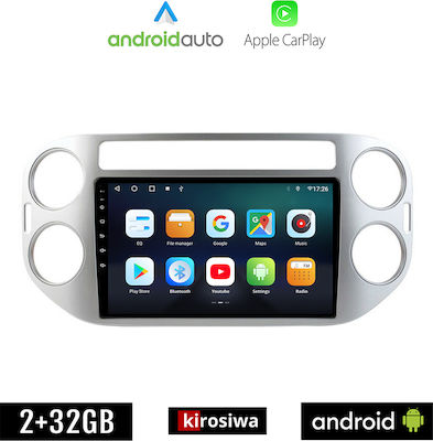 Kirosiwa Ηχοσύστημα Αυτοκινήτου για Volkswagen Tiguan 2009-2016 (Bluetooth/USB/AUX/WiFi/GPS/Apple-Carplay/Android-Auto) με Οθόνη Αφής 9"