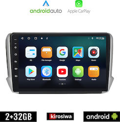 Kirosiwa Car Audio System for Peugeot 208 2012-2019 (Bluetooth/USB/AUX/WiFi/GPS/Apple-Carplay/Android-Auto)