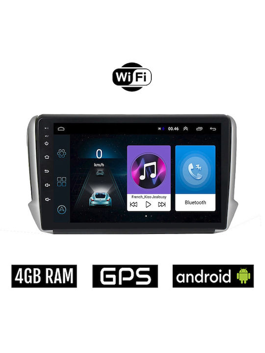 Auto-Audiosystem für Peugeot 208 2012-2019 (Bluetooth/USB/AUX/WiFi/GPS/Apple-Carplay/Android-Auto) mit Touchscreen 10"
