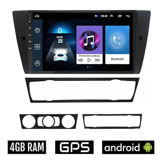 Car Audio System for BMW E90 / E91 / E92 / Series 3 (E91) / Series 3 2005-2012 (Bluetooth/USB/WiFi/GPS/Apple-Carplay/Android-Auto) with Touch Screen 9"
