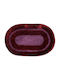 Keskor Covoraș de Baie Oval 54005-19 Burgundy 80x49buc