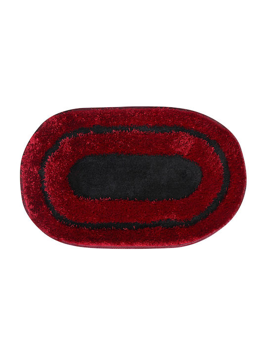 Keskor Covoraș de Baie Oval 54005-17 Red / Blac...