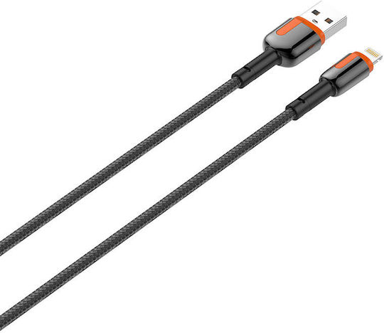 Ldnio LS592 Плетена USB-A към Lightning кабел Черен 2м