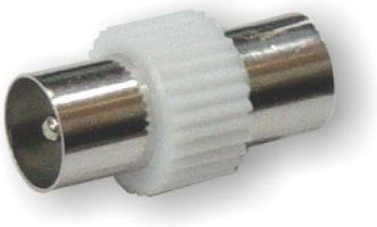 KAL Electronics Μετατροπέας Coaxial male σε Coaxial female Λευκό 1τμχ 10-4024