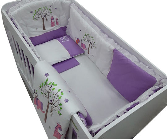 Beboulino Set Pentru Patut Jungle Violet 9buc piese