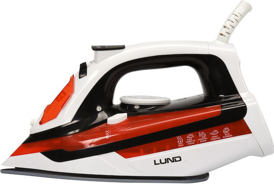 Lund Steam Iron 2800W with Ceramic Plate and Continuous Steam Supply 18g/min