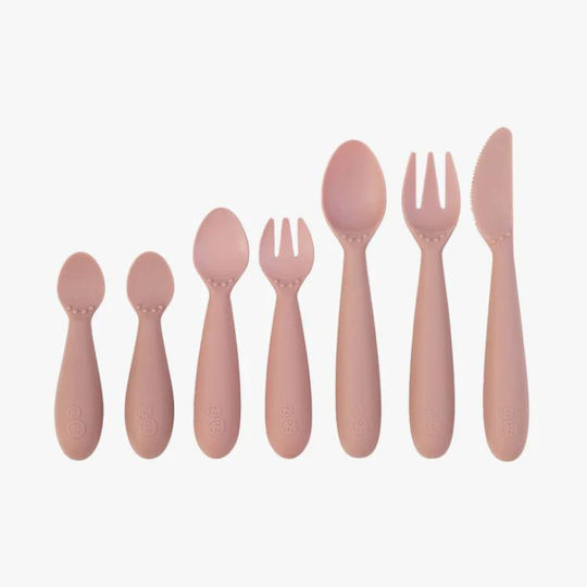 Ezpz Σετ Βρεφικά Μαχαιροπίρουνα από Σιλικόνη Blush 7τμχ