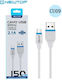 Newtop CU09 USB 2.0 Cable USB-C male - USB-A Λευκό 1.5m CU09
