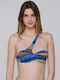 Luna One Shoulder Bikini Top with Detachable Straps Multicolour