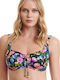 Erka Mare Underwire Bikini Bra with Ruffles with Adjustable Straps Multicolour Floral