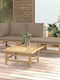 Garten- und Outdoor-Möbelsets Wohnzimmer Typsatz 4 Stück Natur mit Kissen
