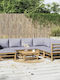 Garten- und Outdoor-Möbelsets Typsatz Wohnzimmer 8 Stücke Kaffee mit Kissen