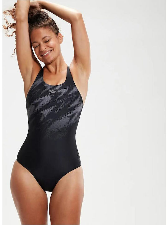 Hyperboom Costum De Baie Întreg Sport Cu Spate Deschis Negru