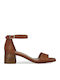 Leather Sandals Tabac Brown