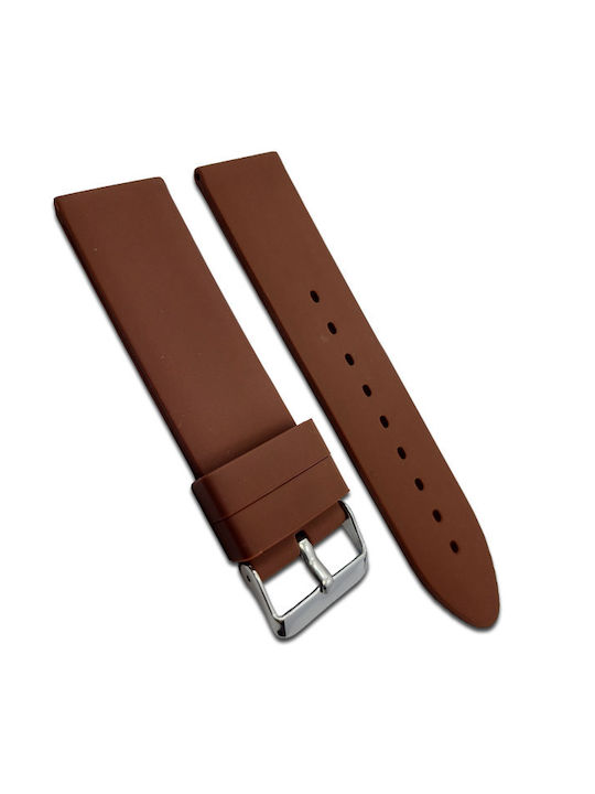 BROWN SILICONE STRAP 24mm