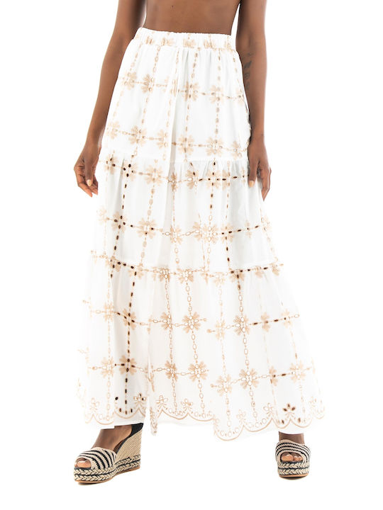 August Embroidered Skirt - Off White Skirts (Women's Off White - S23A5013-Off White)