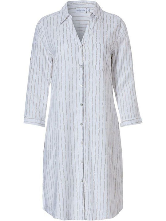 Dress with trouacar sleeves - sandy stripes - 16231-216-6 Pastunette