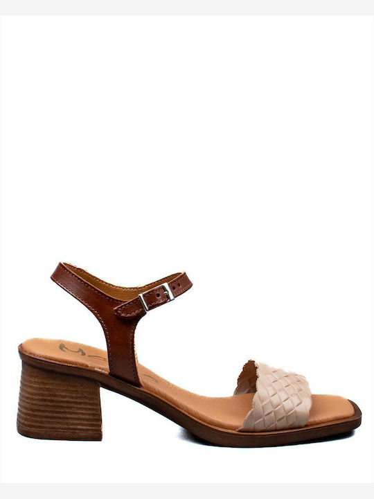 Sandale din piele pentru femei MARILA 1-748-23042-29 BEIGE BEZ