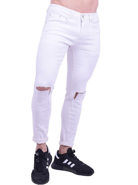 Denim slim jeans white White WITH SKIRT