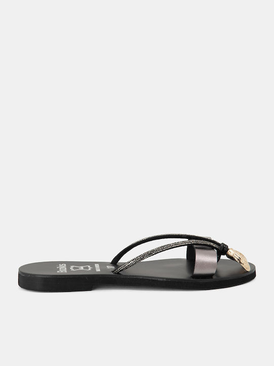 Sandale Casual Damă Din Piele Negre K23-103-B04-NEGRU
