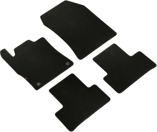 Lampa Set of Front and Rear Mats 4pcs for Peugeot 308 Opel Astra Citroen DS4 Black