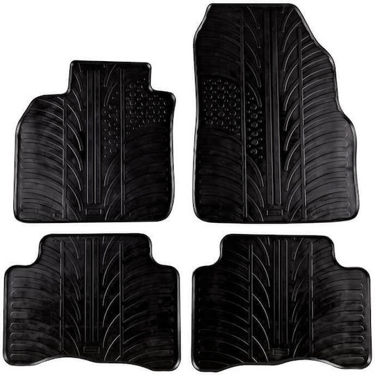 Lampa Set of Front and Rear Mats 4pcs for Renault Scenic 2003-2009 Black