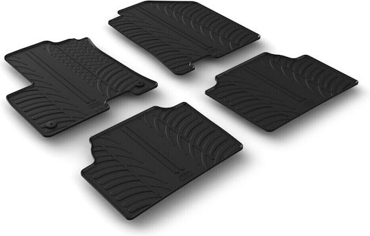 Lampa Set of Front and Rear Mats 4pcs Tray Type for Kia Niro Black