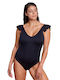 Bilitis One-Piece Swimsuit with Open Back Navy Blue