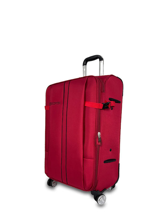 Large Nylon Suitcase Crete Red