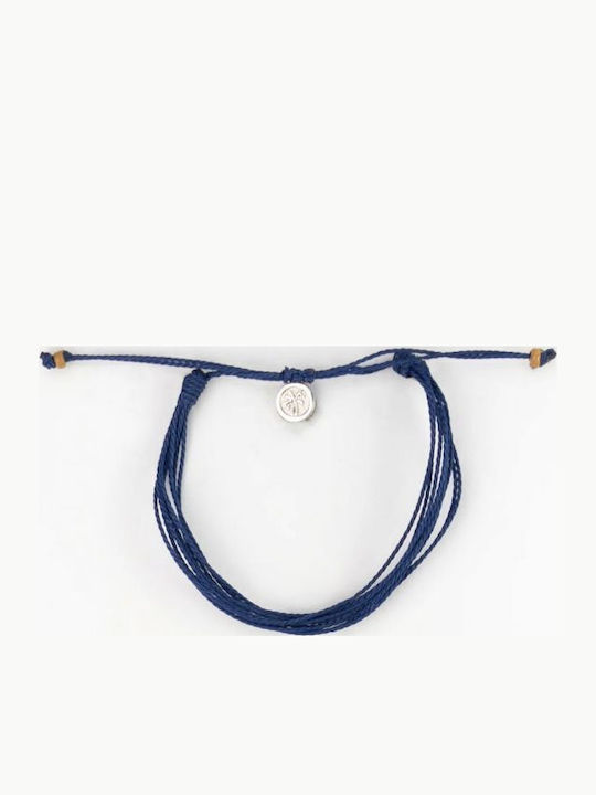 Synchronia Fußarmband aus Kabel Blau