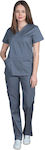 Alezi Classic Women's Pants & Blouse Set Gray