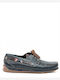 Fluchos Men's Leather Boat Shoes Blue