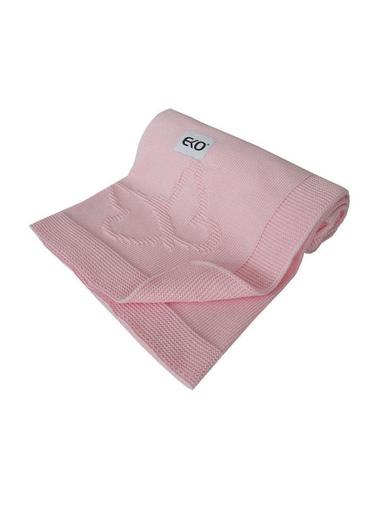 Ekokids Pătură Pepinieră Swaddling Cu Fluture Roz 100x80cm