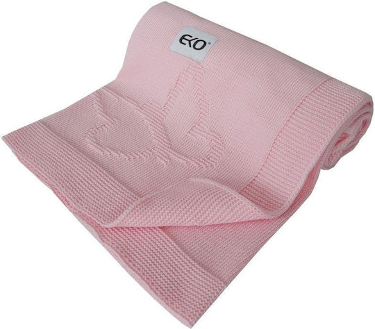 Ekokids Κουβέρτα Αγκαλιάς & Λίκνου Pink Butterfly 100x80εκ.
