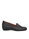 Κ- Leather Women's Moccasins in Black Color