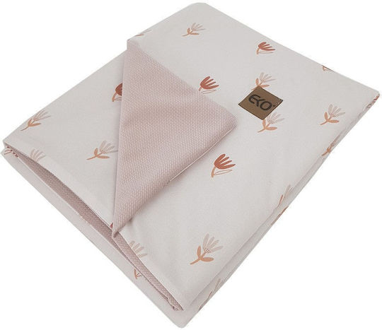 Ekokids Decke Wickeltücher für Kinderzimmer Pink Meadow Samt Rosa 100x80cm