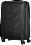 Wenger Medium Travel Suitcase Hard Black with 4 Wheels Height 65cm